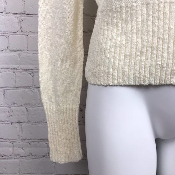 NWT 1.STATE Retro Sweater Antique White XXS Neutral Coastal Lightweight Spring - Picture 4 of 8